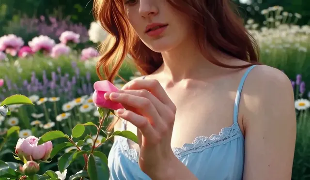 Picking flowers: quiet concentration